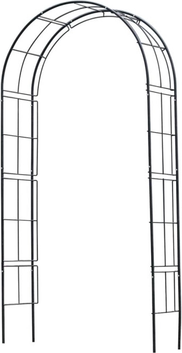 Naturgartenbogen 229x38x113 cm Metall Schwarz