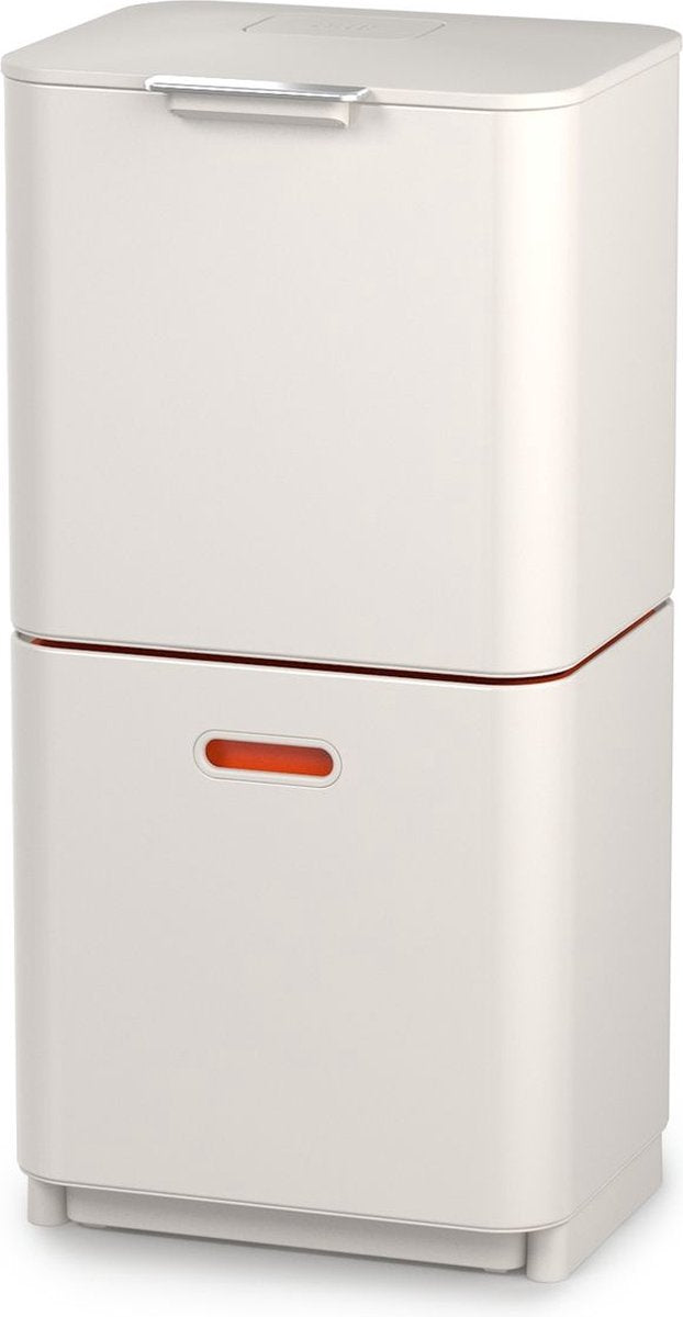 Joseph Joseph Intelligenter Abfalleimer Totem Max – 60 l – Steinweiß
