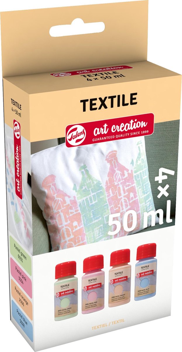 Talens Art Creation Textilfarbe Pastell 4x50ml