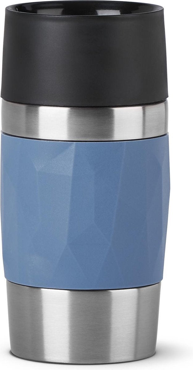 Tefal Reisebecher kompakt – Thermosflasche – 0,3 l – blau – auslaufsicher – für heiße und kalte Getränke geeignet