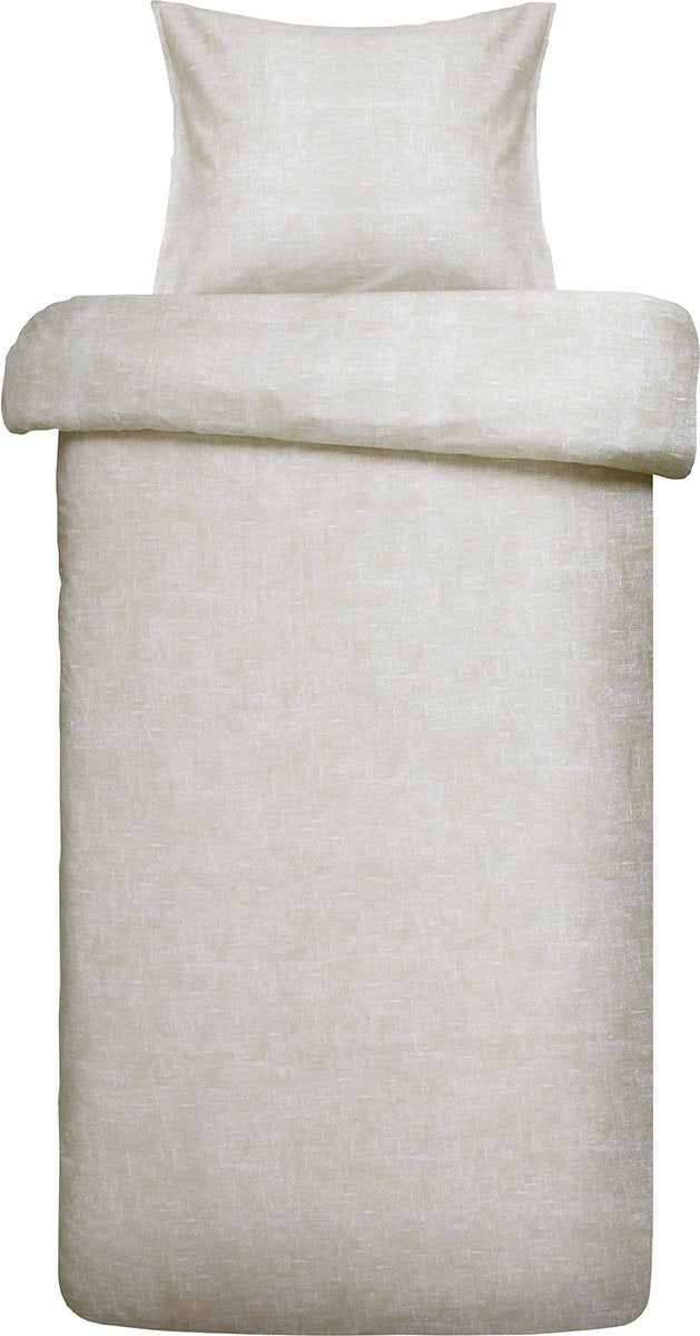 Damai dekbedovertrek ebba - biologisch katoen - 140x200 220 cm - beige + 1 kussensloop 60x70
