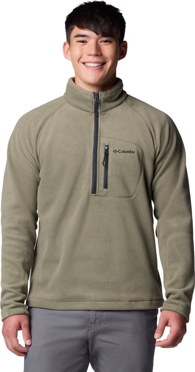Columbia fast trek™ iii half zip fleece men's outdoortrui - stone green, shark - maat m