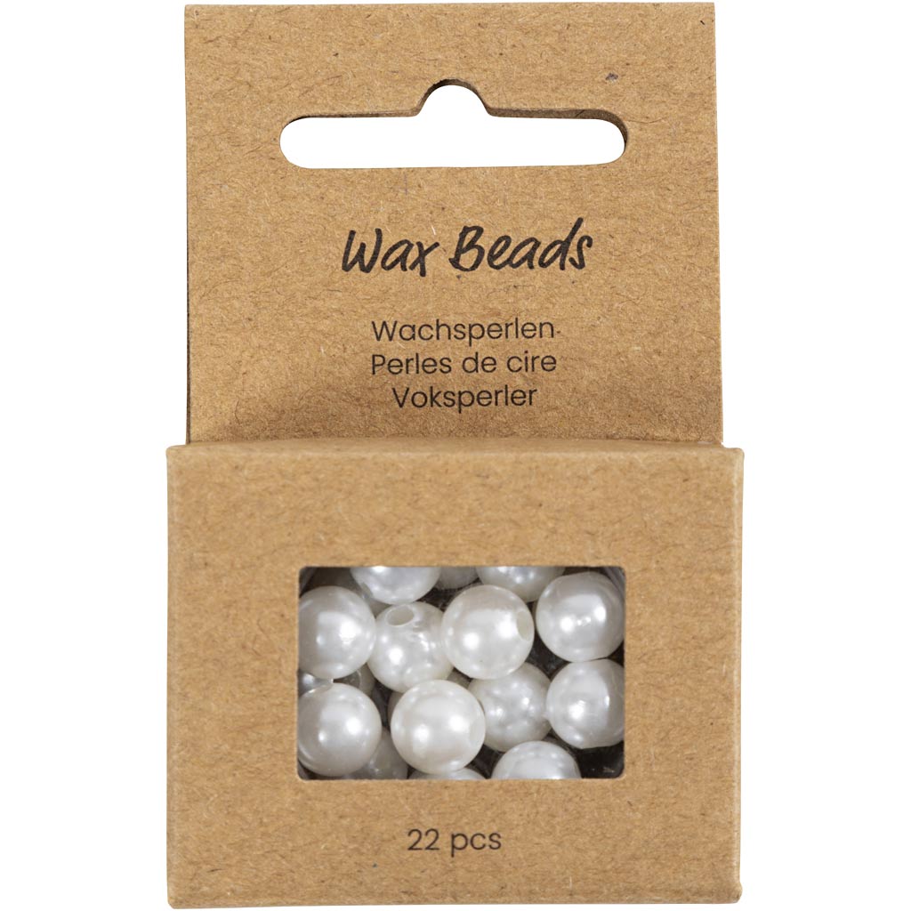 Https: www.cchobby.nl Wax Beads-d-8-mm-hole size-2-3-mm-mother-of-pearl-22-piece-1-box