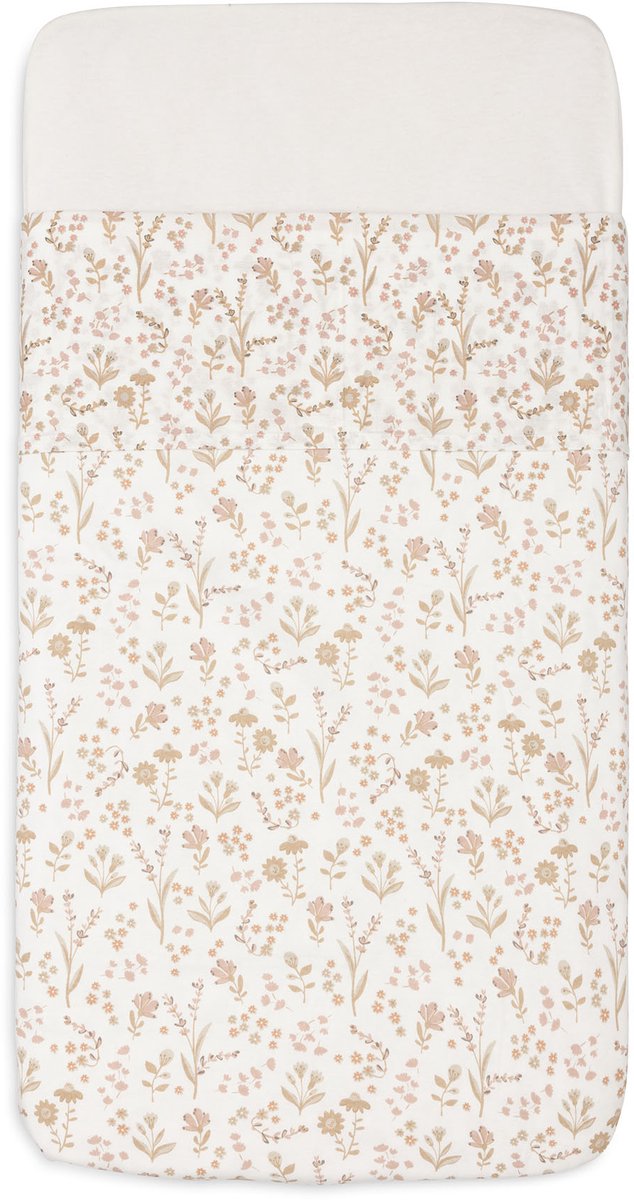 Jollein baby laken wieg - 75x100cm - babybed - katoen - bloomy