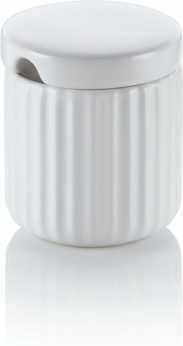 Kela Zuckerdose aus Keramik weiß, 8 cm - | maila
