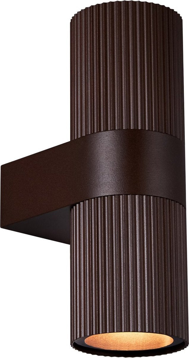 Enzo wandlamp | kyklop ripple rond 2x gu10 roest ip54 - 4800961