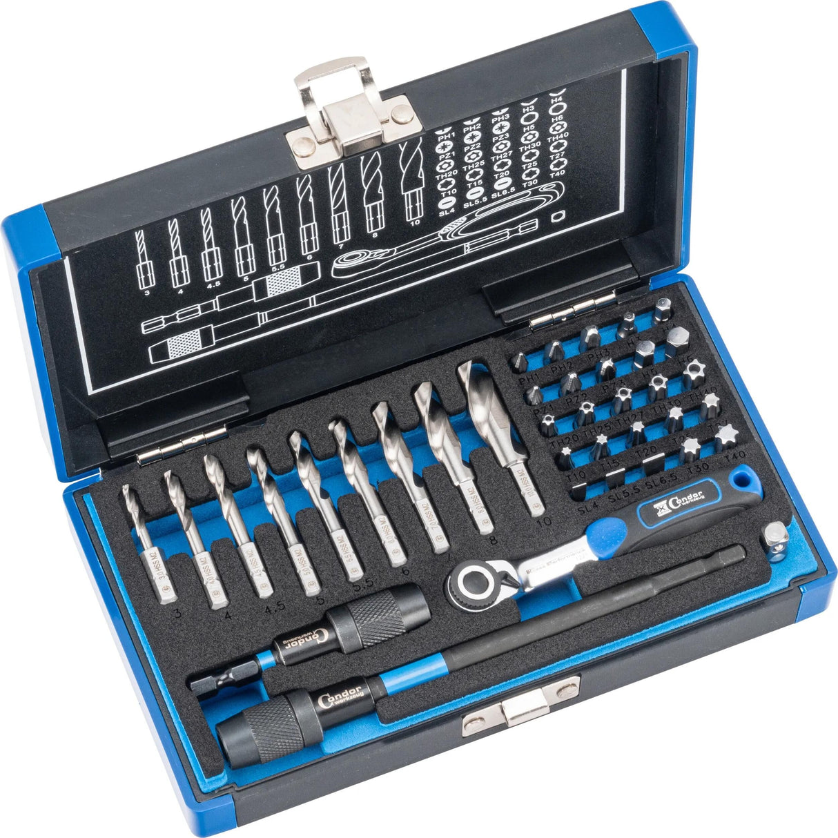 Condor Spezialbohrer-Set 39600 Spiralbohrer HSS-G 38tlg.