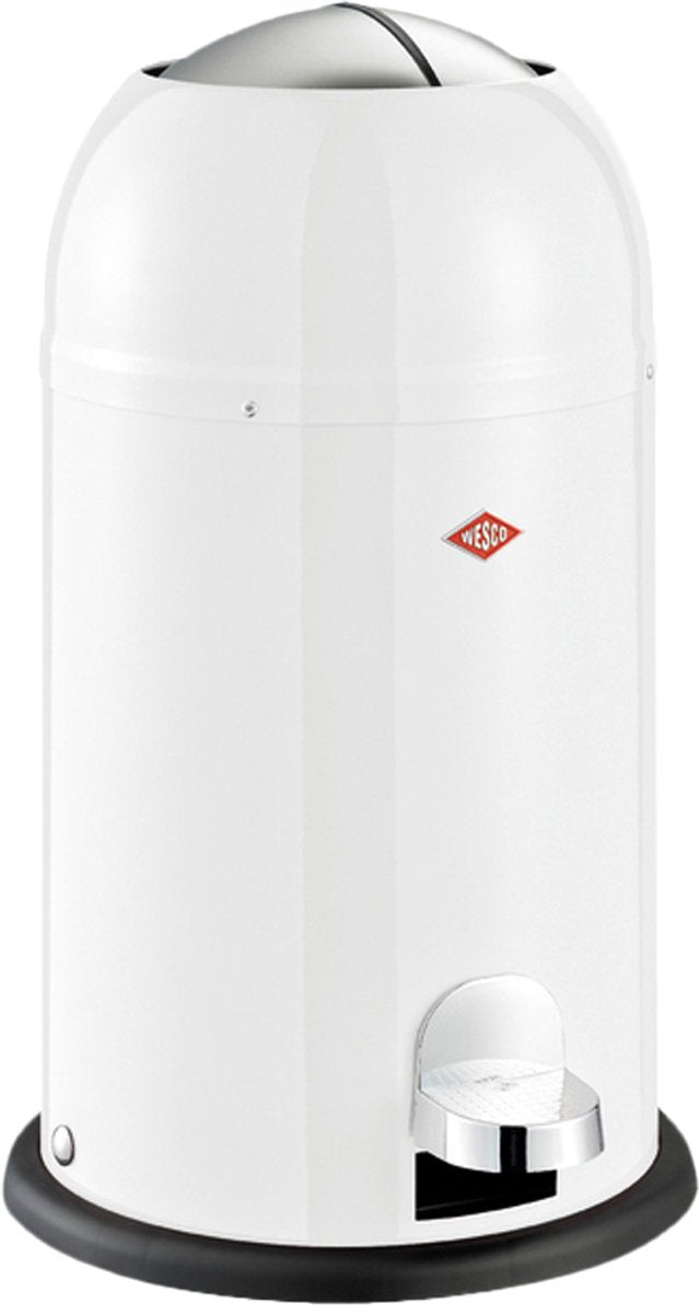 Wesco Kickmaster Junior Abfallbehälter | Treteimer | 12 Liter | Metall - Mattsand | Abfallbehälter