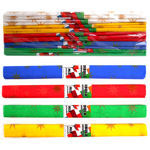 Sterne aus Krepppapier, 10er-Set