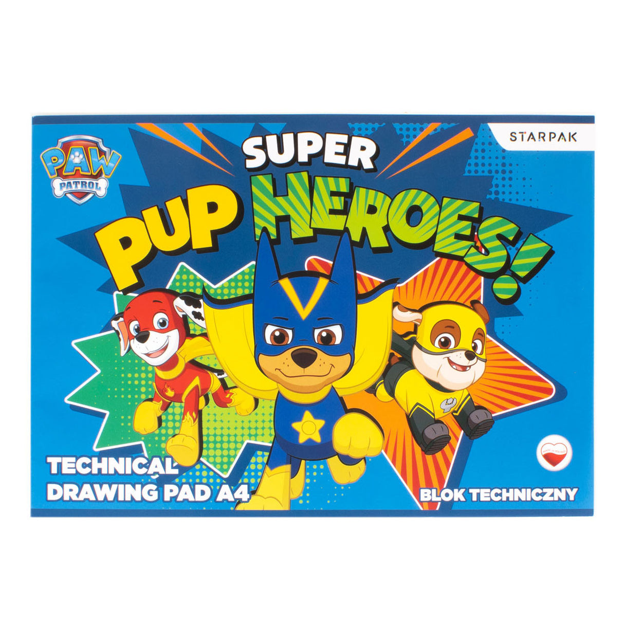 Paw Patrol Zeichenblock A4, 10 Blatt