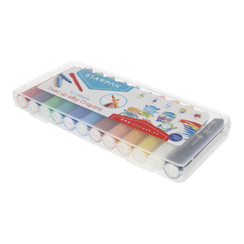 Drehbare seidenweiche Buntstifte, 12 Farben