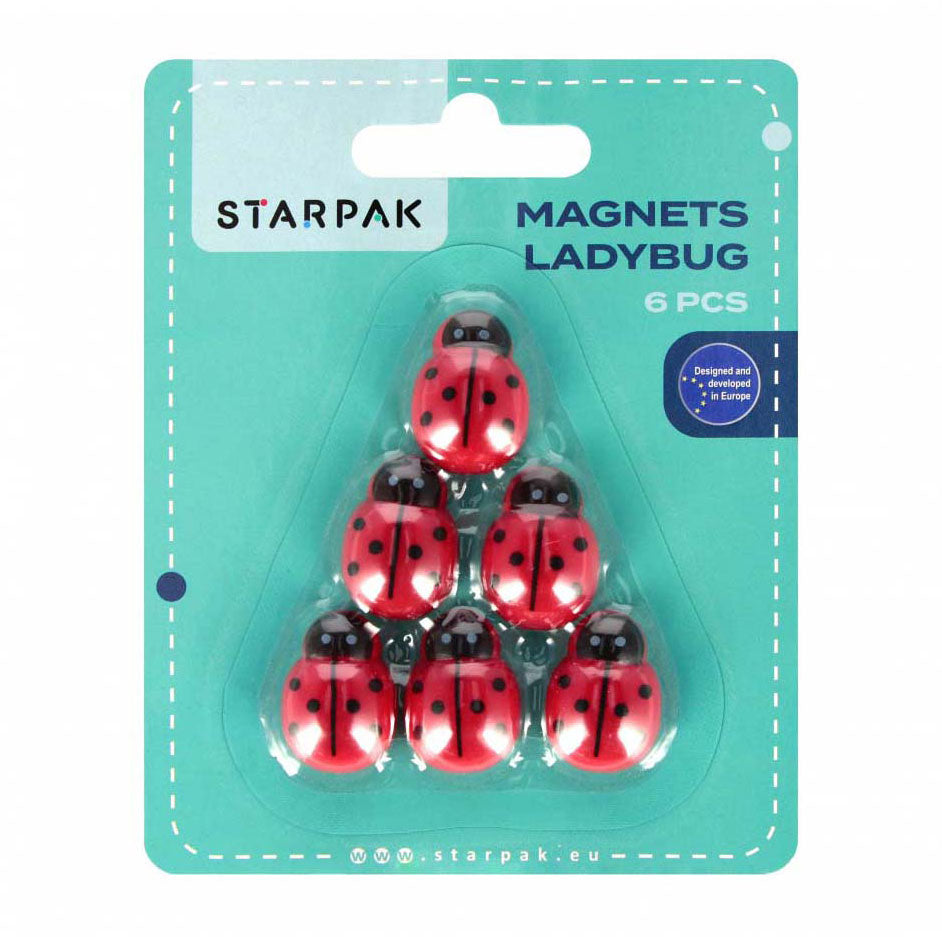 Marienkäfer-Magnete, 6 Stk.