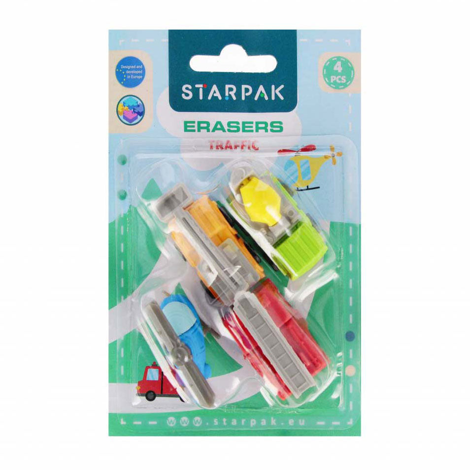 Radiergummi 3D-Puzzle Verkehr, 4tlg.