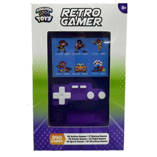 Erstaunlich coole Arcade-Spielekonsole mit Farbbildschirm 7 cm transparent lila | 2 Stk