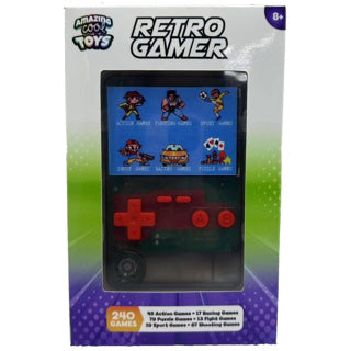Erstaunlich coole Arcade-Spielekonsole mit Farbbildschirm 7 cm transparent schwarz | 2 Stk