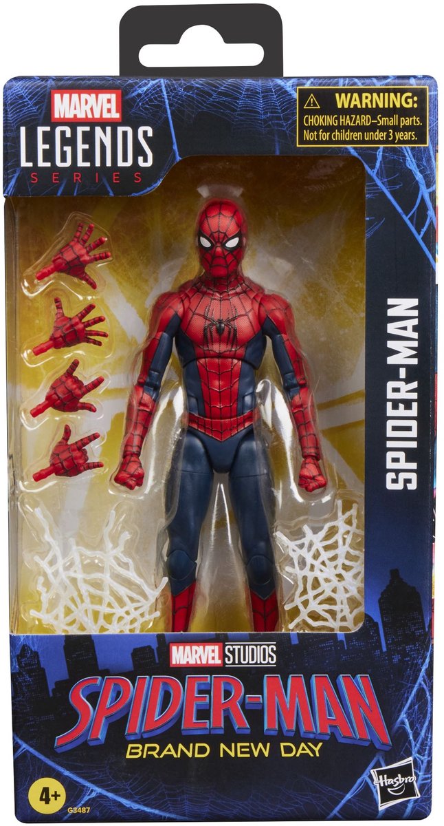 Hasbro marvel legends series spider-man, spider-man brand new day - actiefiguur 15cm