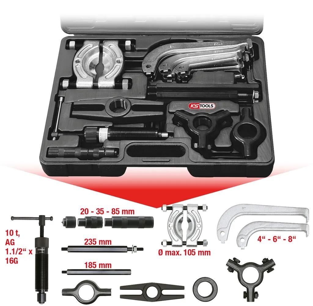 Ks Tools Ks-Tools Abziehersatz Abziehersatz Sortiment Werkzeugstahl