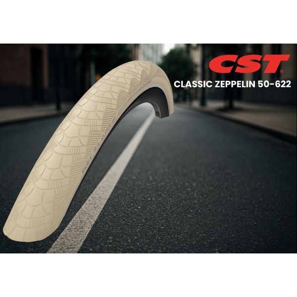 CST-Reifen Zeppelin 28 x 1,90'' 50-622 - Creme mit Reflexion