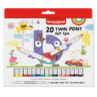 Bruynzeel - Filztip Stifte Twin Point 20 Stücke