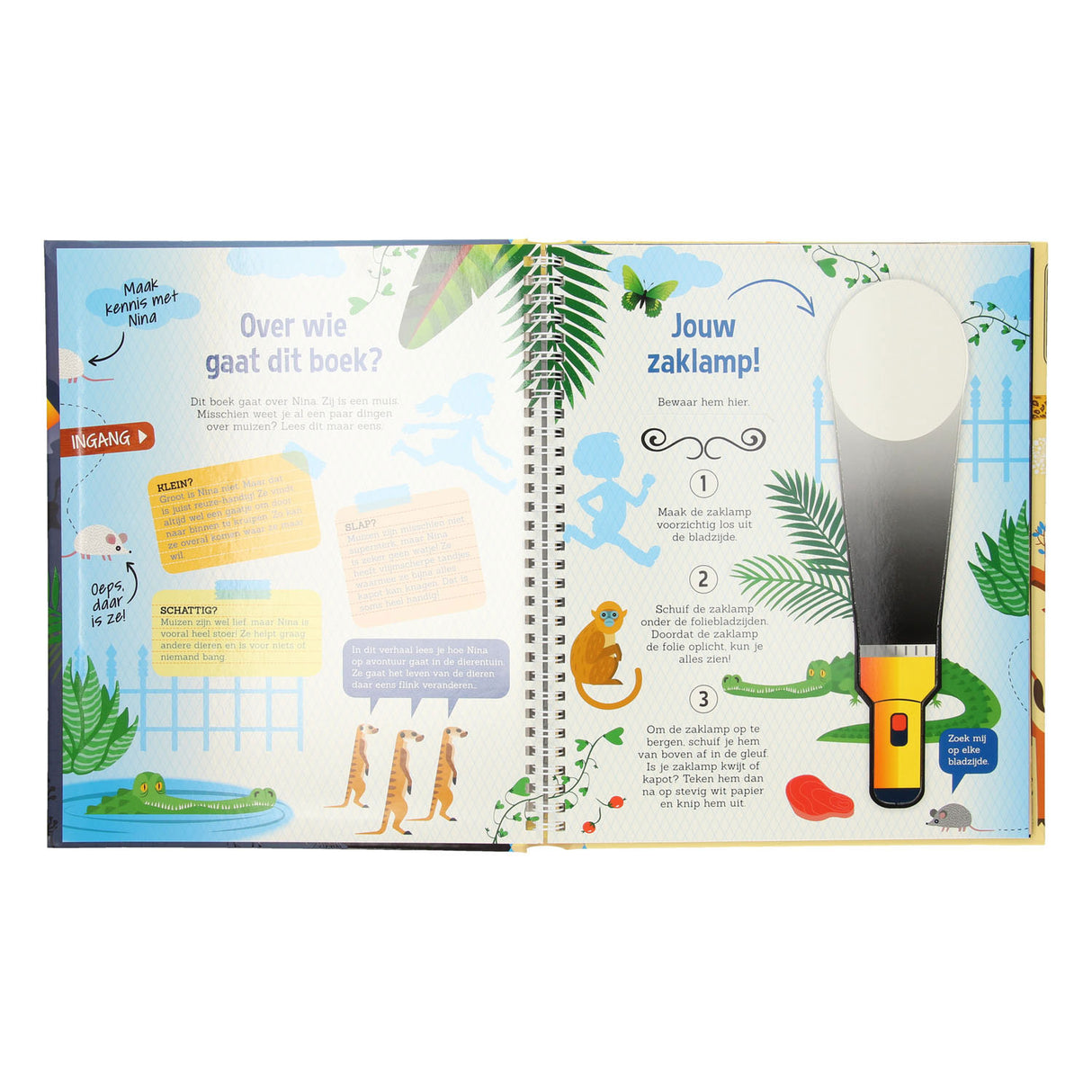 Suche im Zoo + Taschenlampe aus Pappe