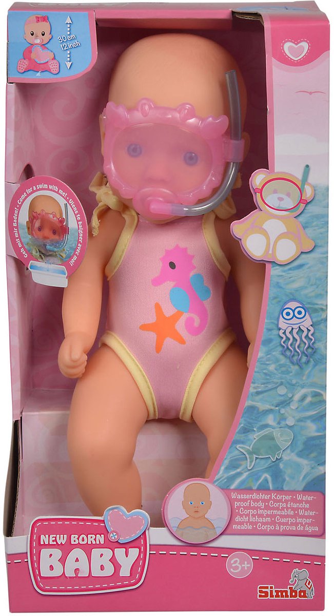 Neugeborenes Baby Badpop