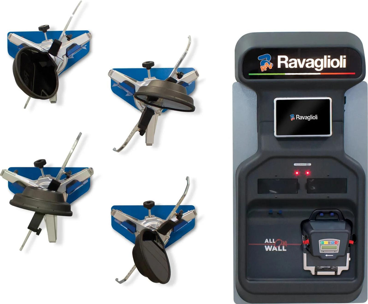 Ravaglioli-Ausrichtungsausrüstung rav3d2.0wall.3s . 3D-Achsvermessungssystem in Tablet-Version