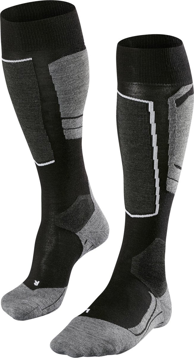 Falke sk4 warme dünne Wolle Funktionsmaterial Skisocken Damen Schwarz - Größe 41-42