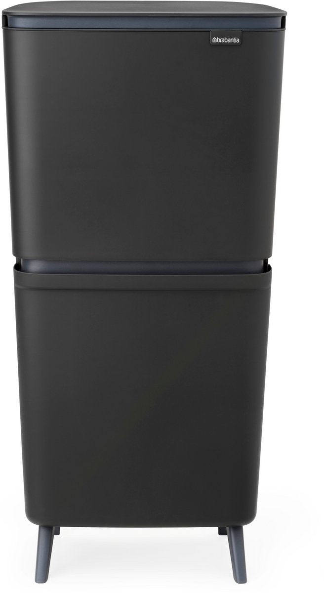 Brabantia Sortup Hi Abfallbehälter 25 + 10 + 10 Liter – Mülltrennung – Dunkelgrau