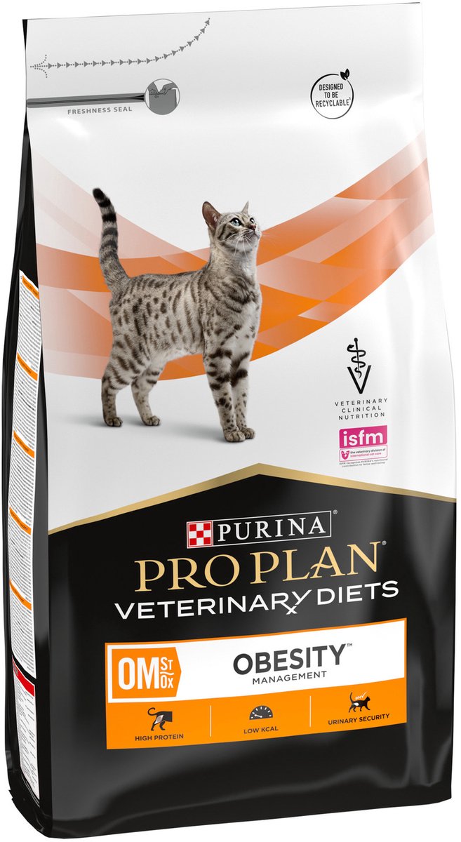 Pro Plan Veterinärdiäten für Katzen zur Behandlung von Fettleibigkeit – Katzenfutter – 1,5 kg