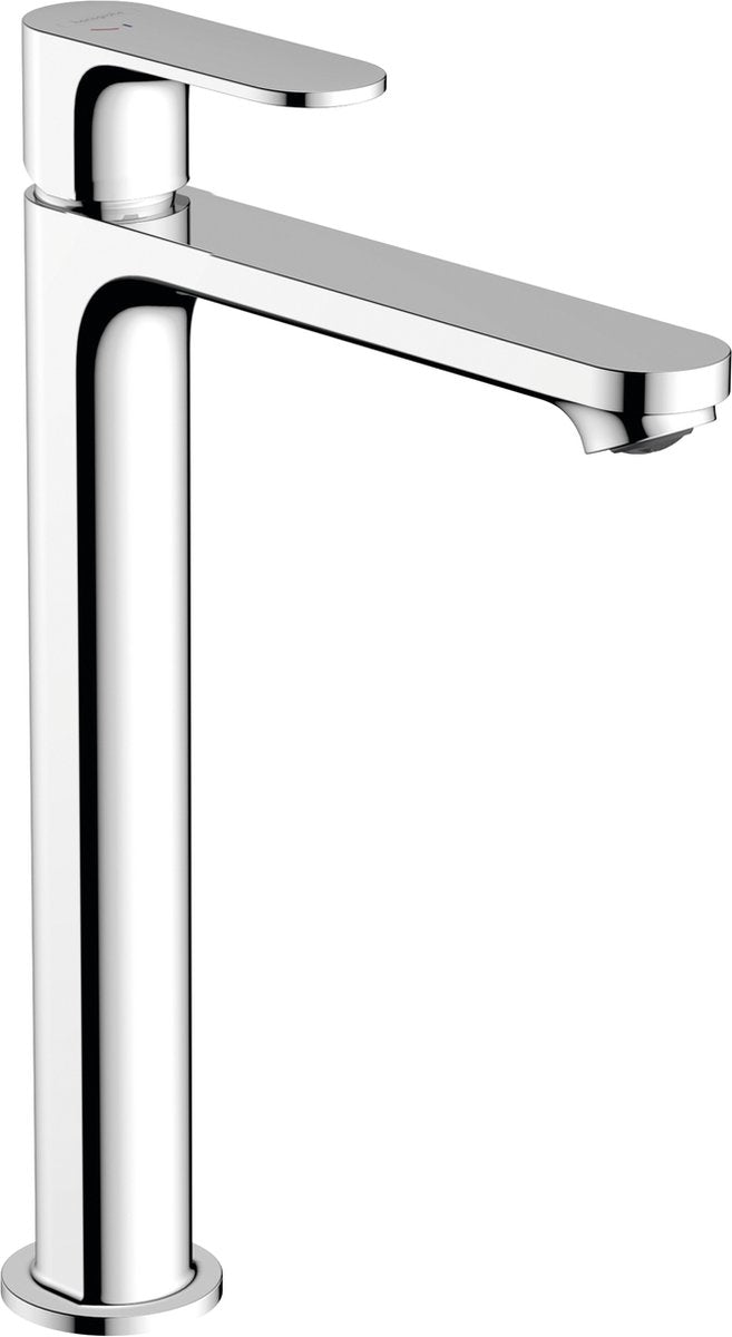 Hansgrohe rebris s – Waschtisch-Mischbatterie – Einhebelbedienung – Kaltstart-Energieeinsparung – Ecosmart+ Wassereinsparung – mit Ablaufgarnitur – Größe 240 mm – Chrom