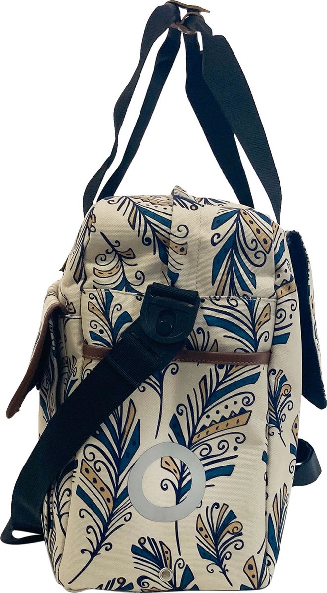 Willex Shopper mit blauer Feder und Schulterriemen
