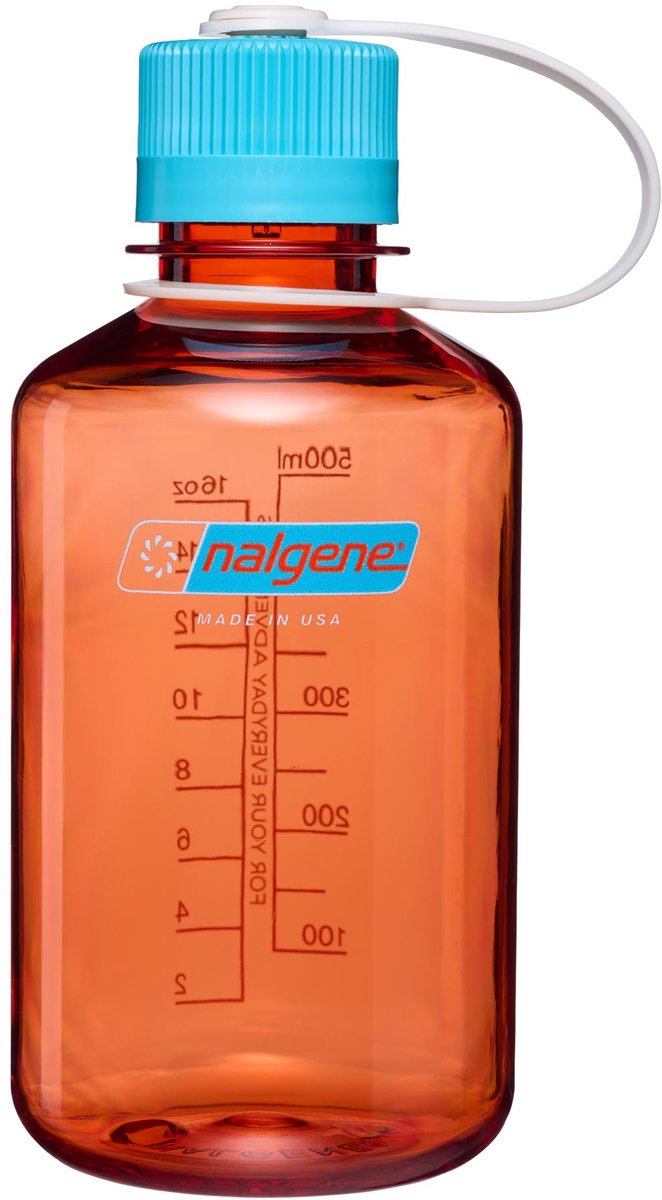 Nalgene – Enghalsflasche – Trinkflasche – Wasserflasche – 500 ml – Flame w Blue Atoll Sustain Neu!