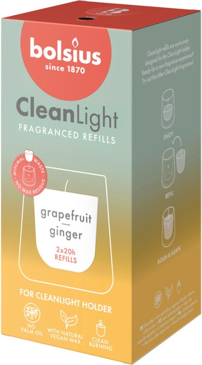 Bolsius Clean Light Duftnachfüllung 2 Stück