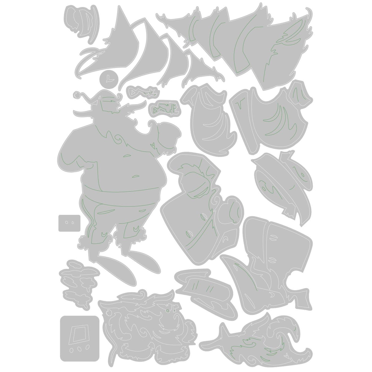 Sizzix • tim holtz thinlits die set woodland santa colorize 18pcs