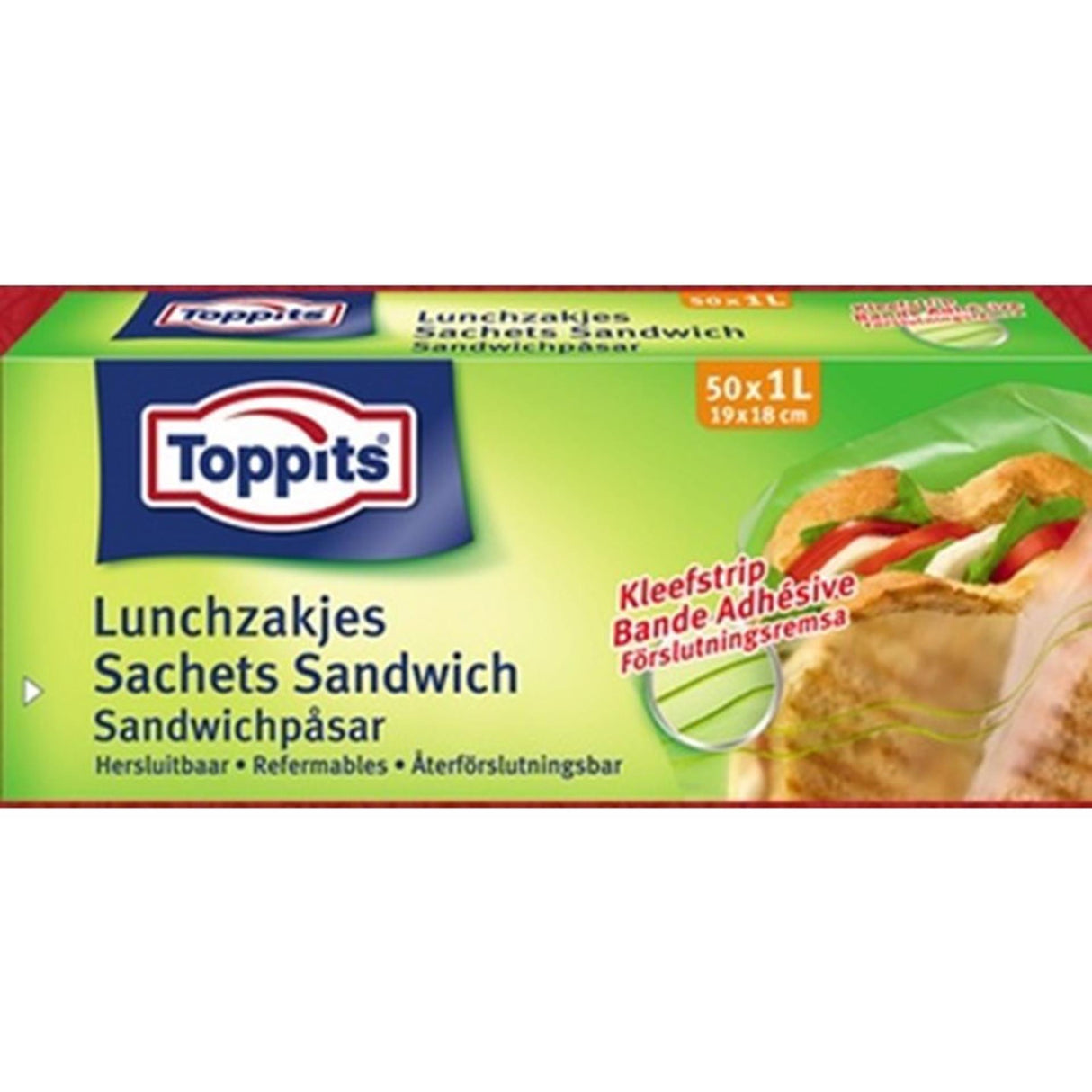 Toppits Lunchbeutel wiederverschließbar 1l 50 Stück