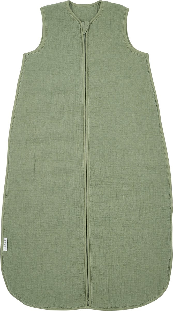 Meyco Baby Uni Babyschlafsack gefüttert – vorgewaschen hydrophil – olivgrün – 110 cm – 2,0 Tog