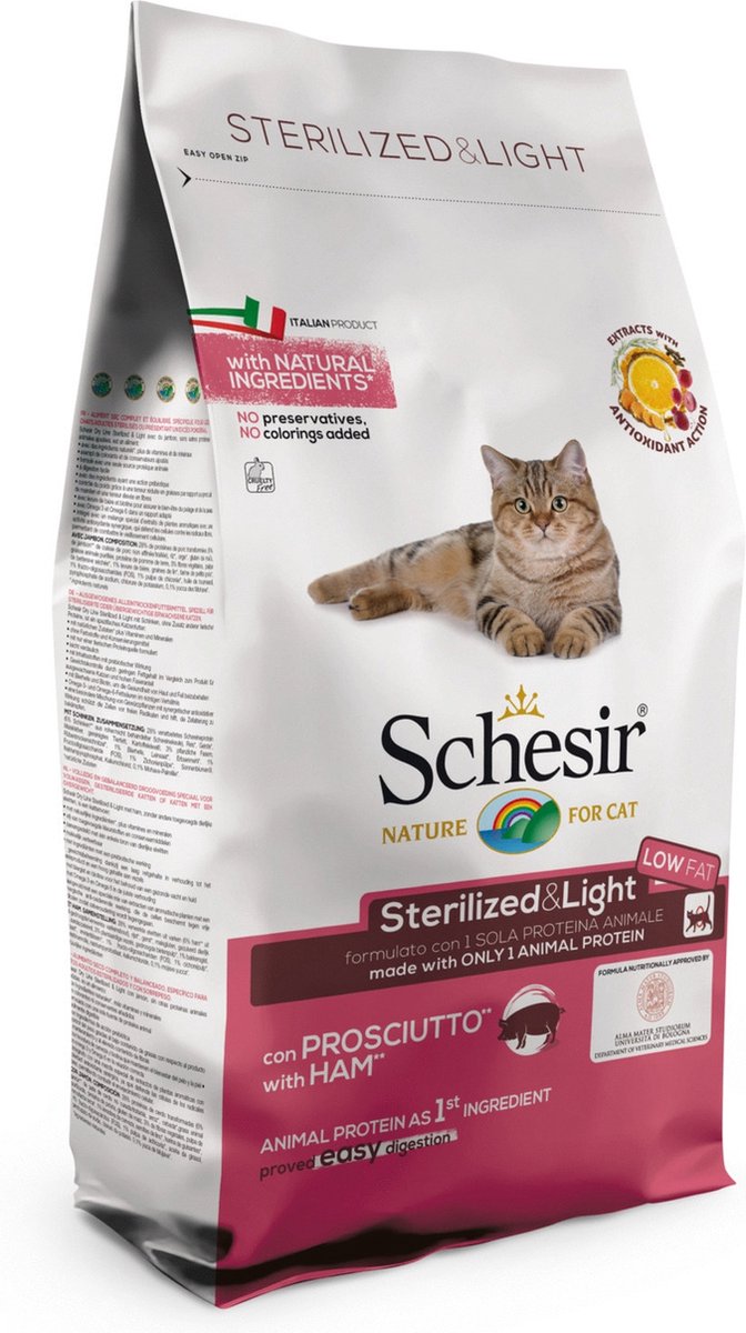 Schesir sterilisierter Schinkenschinken – Katzenfutter – 10 kg