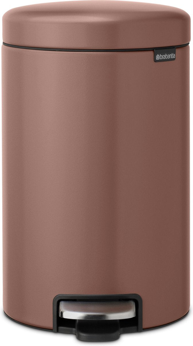 Brabantia Newicon Abfallbehälter – 12 Liter – Satin-Taupe