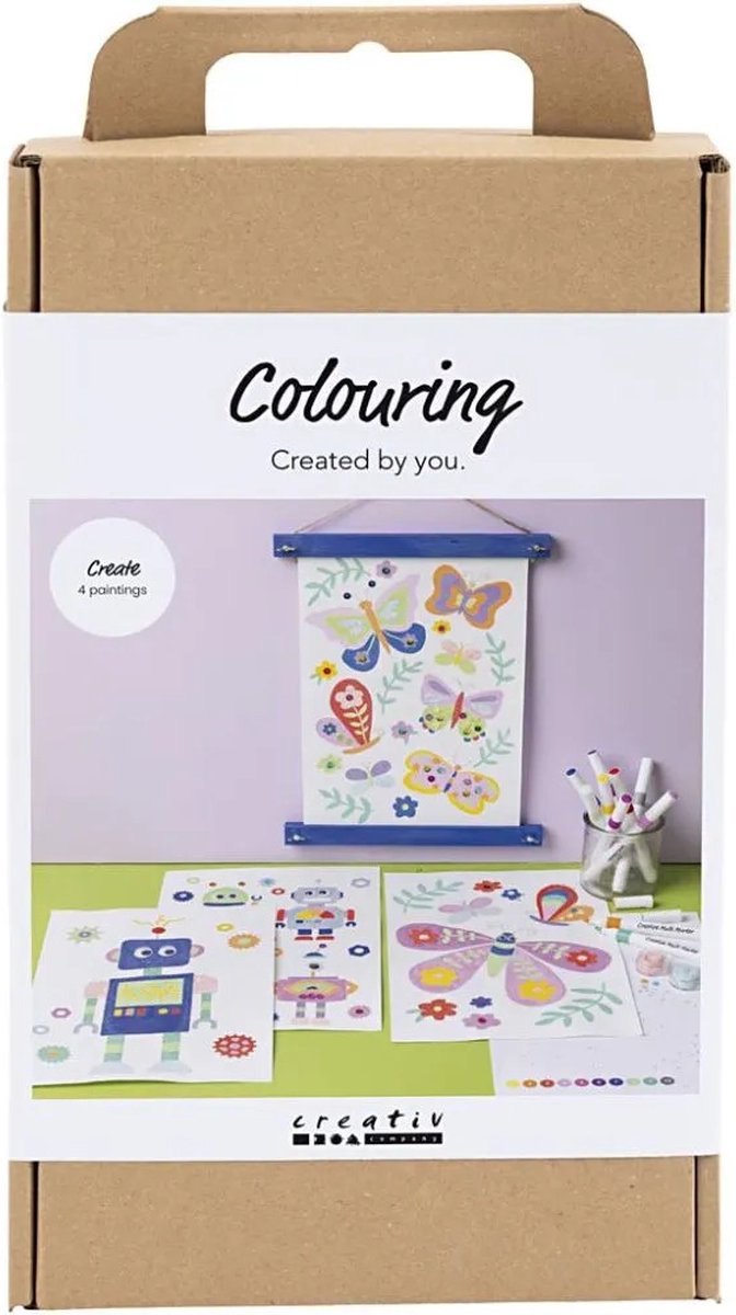 Kreativunternehmen https: www.cchobby.nl hobbyset-colors-butterfly-and-robot-happy-colors-1-doos