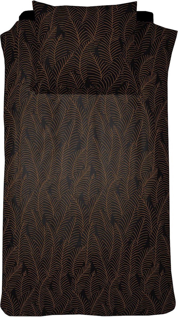 Damai bellezza - dekbedovertrek - satijn - 140x200 220 cm - zwart + 1 kussensloop 60x70