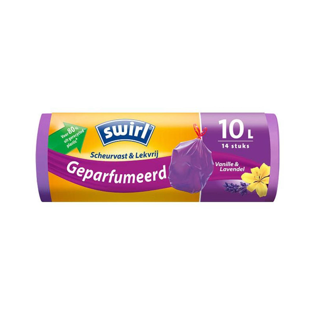 Swirl Pedal-Müllbeutel mit Kordelzug, parfümiert, 10 l, 14 Stück