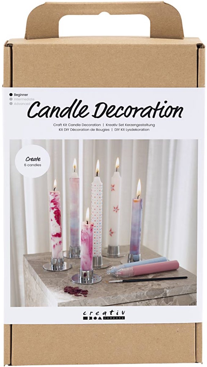 Kreativunternehmen https: www.cchobby.nl hobbyset-candles-decorating-decorated-pointed-candles-white-1-box