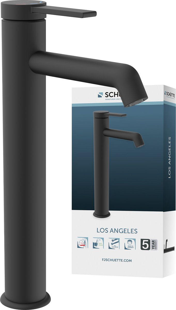 Schutte Los Angeles Waschtischarmatur für Aufsatzwaschtisch | mattschwarz - 33116