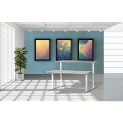 Zit-sta-bureau schaffenburg lectro basic 160x80 eik wit