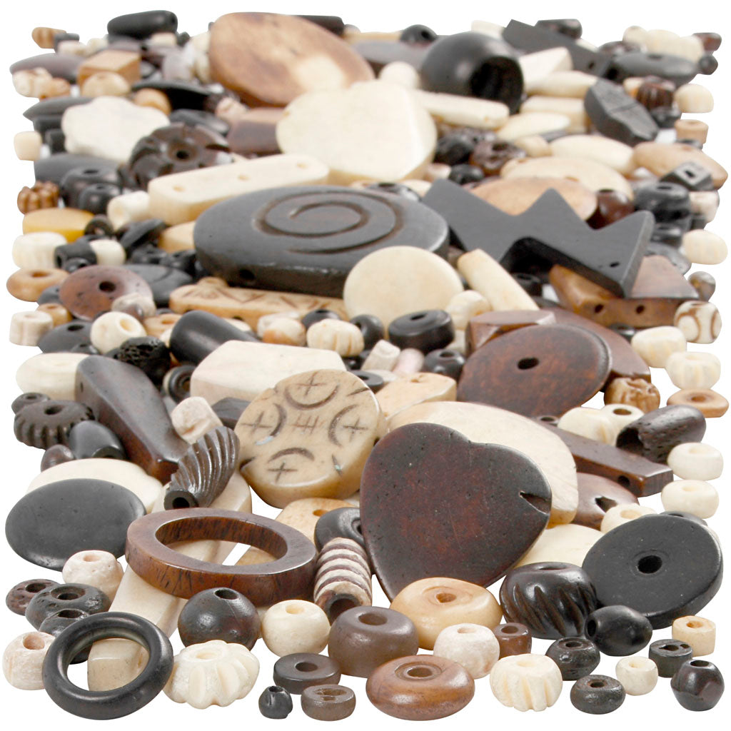 Creativ Company Naturmischung, Größe 5-30 mm, Lochgröße 1-2 mm, 300 gr 1 Karton