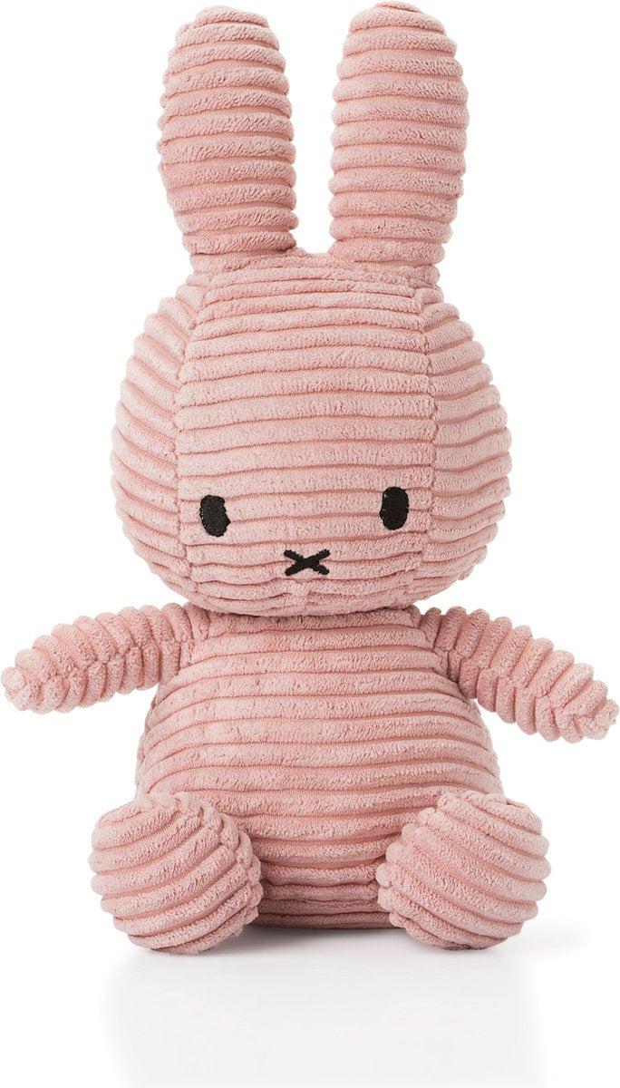 Bon ton toys nijntje - eco corduroy pink - 23 cm - 9