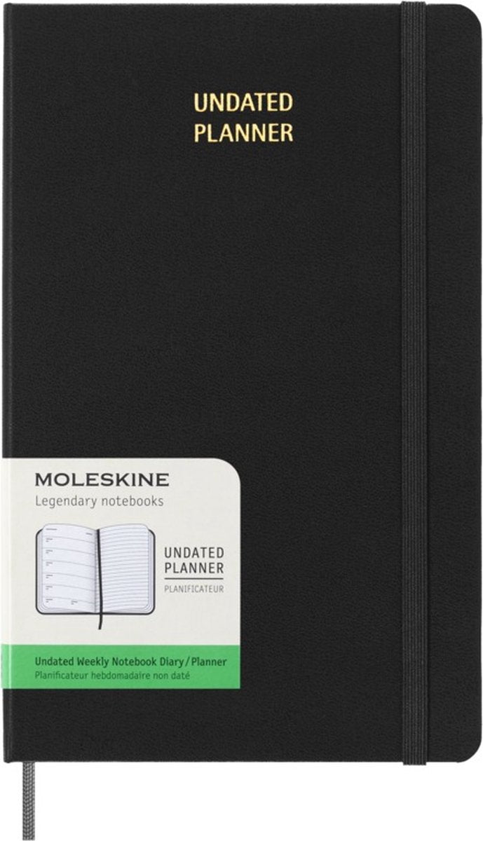 Moleskine undatierter Planer – wöchentlich – groß – schwarz