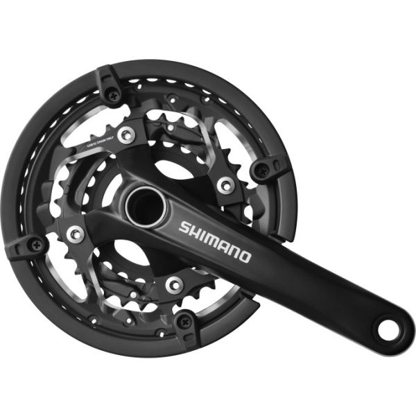 Shimano Kurbel 3 x 10-Gang-Trekking FC-T551 mit 175-mm-Kurbel 44-32-24T inkl. BB52 Schwarz