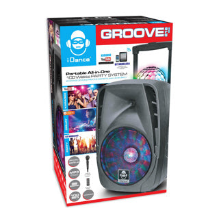 Idance Boombox mit Licht und Rädern und Mikro