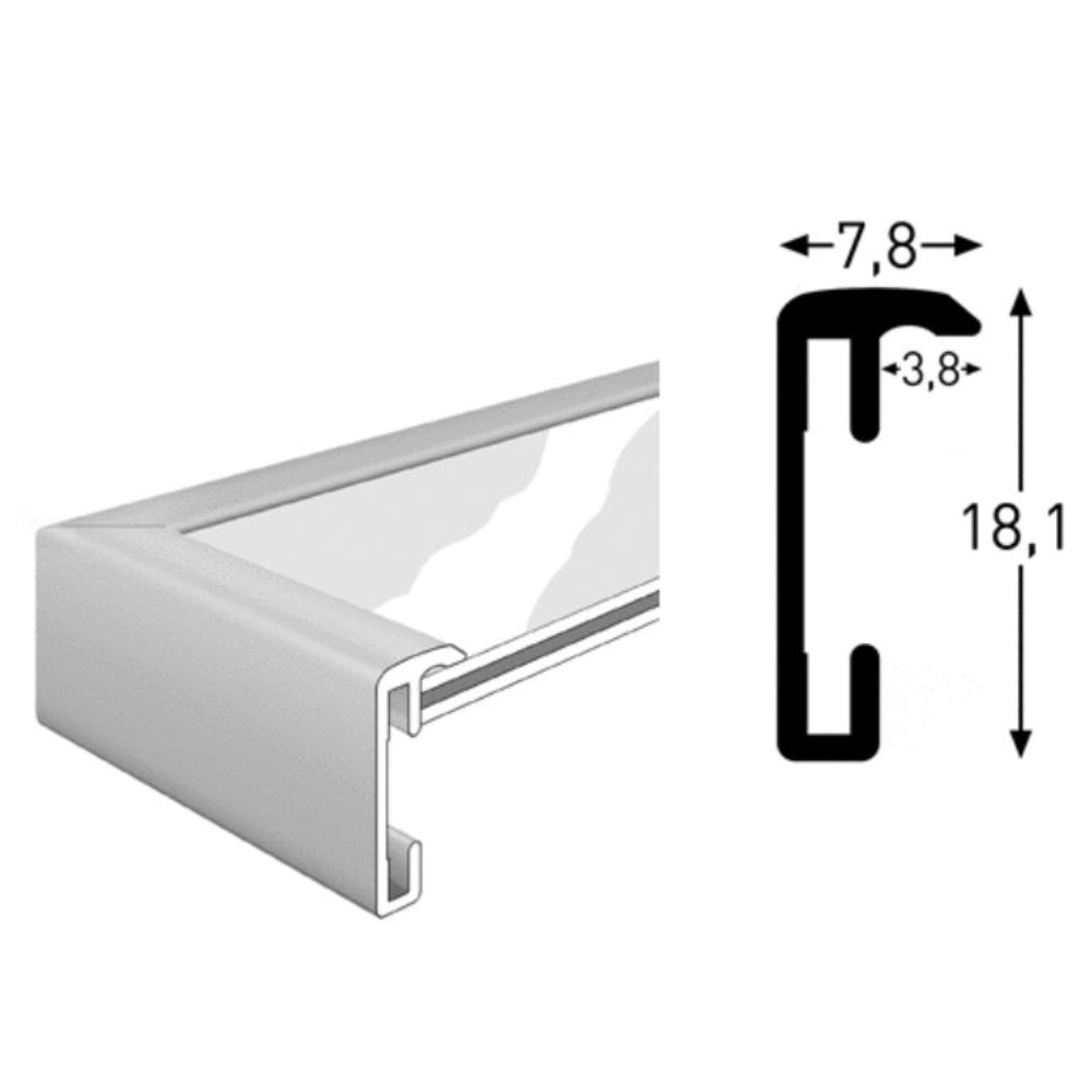 Nielsen Design Nielsen Fotorahmen 52724 Akzentmatte Silber 50x70 cm